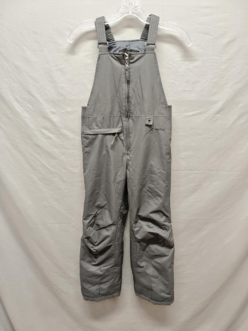 Arctix Snow Pants Youth Small Gray Bib Insulated 5K Ski Snowboard Overalls